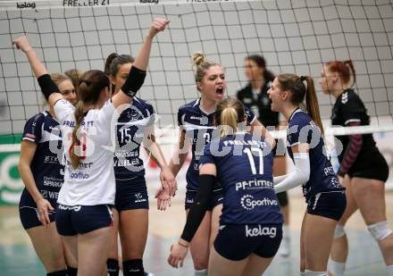 Volleyball Bundesliga. Frauen. SG Kelag Klagenfurt gegen SG VB NOE Sokol/Post. Jubel (Klagenfurt). Klagenfurt, am 24.1.2018.
Foto: Kuess
---
pressefotos, pressefotografie, kuess, qs, qspictures, sport, bild, bilder, bilddatenbank