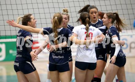 Volleyball Bundesliga. Frauen. SG Kelag Klagenfurt gegen SG VB NOE Sokol/Post. Jubel (Klagenfurt). Klagenfurt, am 24.1.2018.
Foto: Kuess
---
pressefotos, pressefotografie, kuess, qs, qspictures, sport, bild, bilder, bilddatenbank