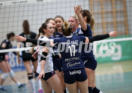 Volleyball Bundesliga. Frauen. SG Kelag Klagenfurt gegen SG VB NOE Sokol/Post. Jubel  (Klagenfurt). Klagenfurt, am 24.1.2018.
Foto: Kuess
---
pressefotos, pressefotografie, kuess, qs, qspictures, sport, bild, bilder, bilddatenbank