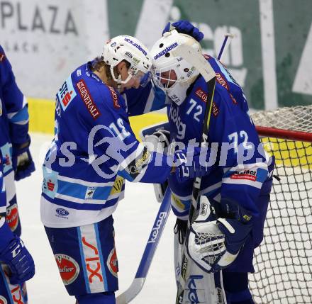 EBEL. Eishockey Bundesliga. EC VSV gegen Vienna Capitals. Valentin Leiler Lukas Herzog (VSV). Villach, am 26.1.2018.
Foto: Kuess 


---
pressefotos, pressefotografie, kuess, qs, qspictures, sport, bild, bilder, bilddatenbank