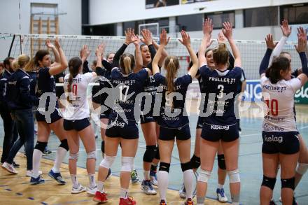 Volleyball Bundesliga. Frauen. SG Kelag Klagenfurt gegen SG VB NOE Sokol/Post. Jubel (Klagenfurt). Klagenfurt, am 24.1.2018.
Foto: Kuess
---
pressefotos, pressefotografie, kuess, qs, qspictures, sport, bild, bilder, bilddatenbank