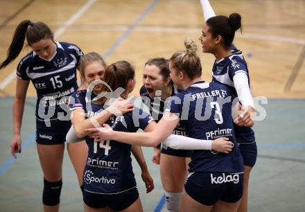 Volleyball Bundesliga. Frauen. SG Kelag Klagenfurt gegen SG VB NOE Sokol/Post. Jubel (Klagenfurt). Klagenfurt, am 24.1.2018.
Foto: Kuess
---
pressefotos, pressefotografie, kuess, qs, qspictures, sport, bild, bilder, bilddatenbank