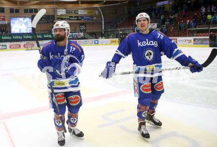 EBEL. Eishockey Bundesliga. EC VSV gegen HC Orli Znojmo. Nikolas Petrik, Felix Maxa (VSV). Villach, am 8.2.2018.
Foto: Kuess 


---
pressefotos, pressefotografie, kuess, qs, qspictures, sport, bild, bilder, bilddatenbank