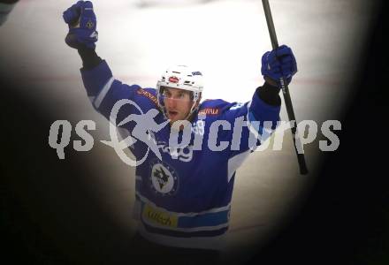 EBEL. Eishockey Bundesliga. EC VSV gegen HC Orli Znojmo. Torjubel Istvan Sofron (VSV). Villach, am 8.2.2018.
Foto: Kuess 


---
pressefotos, pressefotografie, kuess, qs, qspictures, sport, bild, bilder, bilddatenbank
