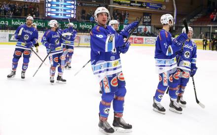 EBEL. Eishockey Bundesliga. EC VSV gegen HC Orli Znojmo. Jubel Istvan Sofron (VSV). Villach, am 8.2.2018.
Foto: Kuess 


---
pressefotos, pressefotografie, kuess, qs, qspictures, sport, bild, bilder, bilddatenbank