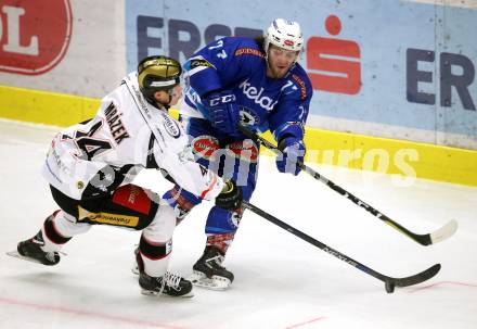 EBEL. Eishockey Bundesliga. EC VSV gegen HC Orli Znojmo. Samuel Labrecque (VSV), Petr Mrazek (Znaim). Villach, am 8.2.2018.
Foto: Kuess 


---
pressefotos, pressefotografie, kuess, qs, qspictures, sport, bild, bilder, bilddatenbank