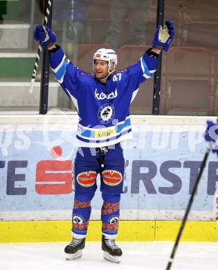 EBEL. Eishockey Bundesliga. EC VSV gegen HC Orli Znojmo. Torjubel Ryan Glenn (VSV). Villach, am 8.2.2018.
Foto: Kuess 


---
pressefotos, pressefotografie, kuess, qs, qspictures, sport, bild, bilder, bilddatenbank