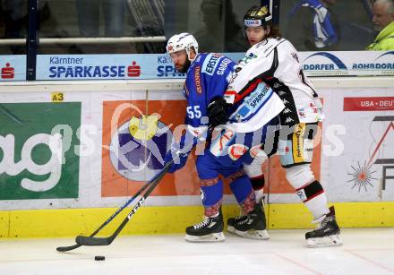 EBEL. Eishockey Bundesliga. EC VSV gegen HC Orli Znojmo. Andrew Sarauer (VSV), Radek Cip (Znaim). Villach, am 8.2.2018.
Foto: Kuess 


---
pressefotos, pressefotografie, kuess, qs, qspictures, sport, bild, bilder, bilddatenbank