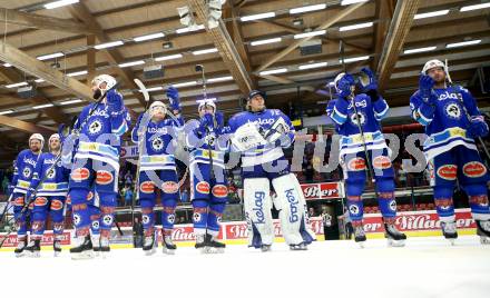 EBEL. Eishockey Bundesliga. EC VSV gegen HC Orli Znojmo. Jubel VSV (VSV). Villach, am 8.2.2018.
Foto: Kuess 


---
pressefotos, pressefotografie, kuess, qs, qspictures, sport, bild, bilder, bilddatenbank