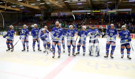 EBEL. Eishockey Bundesliga. EC VSV gegen HC Orli Znojmo. Jubel VSV (VSV). Villach, am 8.2.2018.
Foto: Kuess 


---
pressefotos, pressefotografie, kuess, qs, qspictures, sport, bild, bilder, bilddatenbank