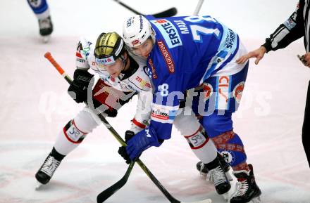 EBEL. Eishockey Bundesliga. EC VSV gegen HC Orli Znojmo. Felix Maxa (VSV), David Bartos (Znaim). Villach, am 8.2.2018.
Foto: Kuess 


---
pressefotos, pressefotografie, kuess, qs, qspictures, sport, bild, bilder, bilddatenbank
