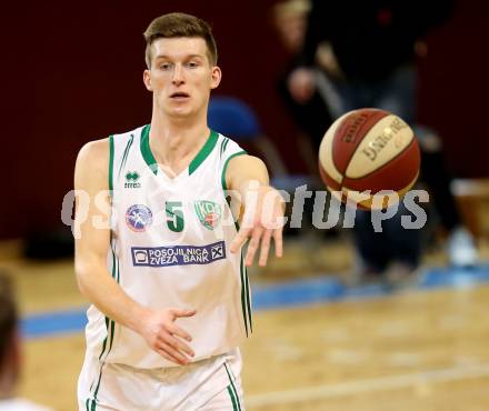 Basketball 2. Bundesliga. Grunddurchgang. 18. Runde. KOS Celovec gegen Mistelbach Mustangs. Andi Smrtnik (KOS). Klagenfurt, am 11.2.2018.
Foto: Kuess
---
pressefotos, pressefotografie, kuess, qs, qspictures, sport, bild, bilder, bilddatenbank