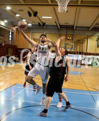 Basketball 2. Bundesliga. Grunddurchgang. 18. Runde. KOS Celovec gegen Mistelbach Mustangs. Marin Sliskovic (KOS), Stefan Obermann (Mistelbach). Klagenfurt, am 11.2.2018.
Foto: Kuess
---
pressefotos, pressefotografie, kuess, qs, qspictures, sport, bild, bilder, bilddatenbank