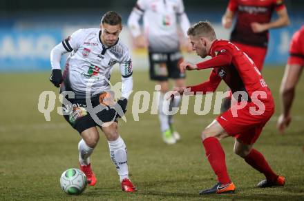 Fussball tipico Bundesliga. RZ Pellets WAC gegen FC Flyeralarm Admira.  Bernd Gschweidl, (WAC), Thomas Ebner  (Admira). Wolfsberg, am 17.2.2018.
Foto: Kuess

---
pressefotos, pressefotografie, kuess, qs, qspictures, sport, bild, bilder, bilddatenbank