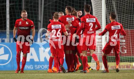 Fussball tipico Bundesliga. RZ Pellets WAC gegen FC Flyeralarm Admira.  Torjubel  (Admira). Wolfsberg, am 17.2.2018.
Foto: Kuess

---
pressefotos, pressefotografie, kuess, qs, qspictures, sport, bild, bilder, bilddatenbank