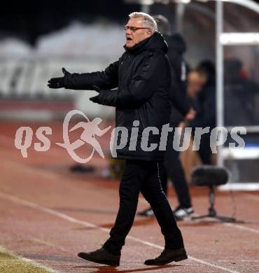 Fussball tipico Bundesliga. RZ Pellets WAC gegen FC Flyeralarm Admira.  Trainer Ernst Baumeister (Admira). Wolfsberg, am 17.2.2018.
Foto: Kuess

---
pressefotos, pressefotografie, kuess, qs, qspictures, sport, bild, bilder, bilddatenbank