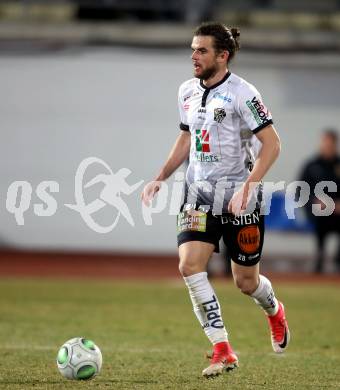 Fussball tipico Bundesliga. RZ Pellets WAC gegen FC Flyeralarm Admira.  Thomas Zuendel (WAC). Wolfsberg, am 17.2.2018.
Foto: Kuess

---
pressefotos, pressefotografie, kuess, qs, qspictures, sport, bild, bilder, bilddatenbank