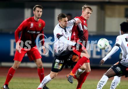 Fussball tipico Bundesliga. RZ Pellets WAC gegen FC Flyeralarm Admira.  Bernd Gschweidl,  (WAC), Pascal Petlach (Admira). Wolfsberg, am 17.2.2018.
Foto: Kuess

---
pressefotos, pressefotografie, kuess, qs, qspictures, sport, bild, bilder, bilddatenbank
