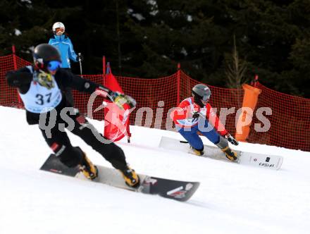 Snowboard. FIS Parallel RTL. Lukas Schneeberger (AUT). SimonhÃ¶he, am 17.2.2018.
Foto: Kuess
---
pressefotos, pressefotografie, kuess, qs, qspictures, sport, bild, bilder, bilddatenbank