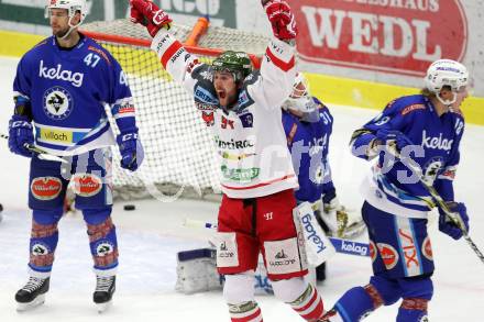 EBEL. Eishockey Bundesliga. EC VSV gegen HCB Suedtirol Alperia. Torjubel  Frank Daniel, (Bozen). Villach, am 21.2.2018.
Foto: Kuess 


---
pressefotos, pressefotografie, kuess, qs, qspictures, sport, bild, bilder, bilddatenbank