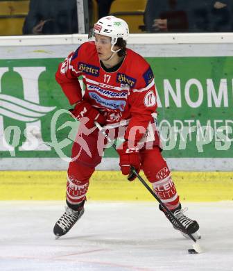 EBEL. Eishockey Bundesliga. KAC gegen 	KHL Medvescak Zagreb. Manuel Ganahl (KAC). Klagenfurt, am 21.2.2018.
Foto: Kuess

---
pressefotos, pressefotografie, kuess, qs, qspictures, sport, bild, bilder, bilddatenbank