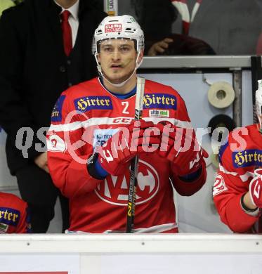 EBEL. Eishockey Bundesliga. KAC gegen 	KHL Medvescak Zagreb. Nickolas St. Pierre (KAC). Klagenfurt, am 21.2.2018.
Foto: Kuess

---
pressefotos, pressefotografie, kuess, qs, qspictures, sport, bild, bilder, bilddatenbank