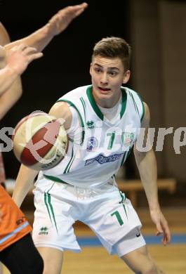 Basketball 2. Bundesliga. Grunddurchgang. 20. Runde. KOS Celovec gegen Basket2000 Vienna Warriors.  Jan Razdevsek (KOS). Klagenfurt, am 24.2.2018.
Foto: Kuess
---
pressefotos, pressefotografie, kuess, qs, qspictures, sport, bild, bilder, bilddatenbank