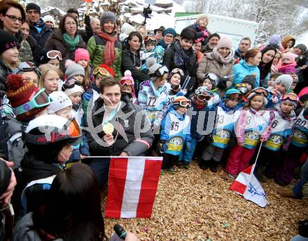 Schi, Ski Alpin. Empfang Olympiasieger Matthias Mayer in Afritz. Matthias Mayer. Afritz, 24.2.2018.
Foto: Kuess
---
pressefotos, pressefotografie, kuess, qs, qspictures, sport, bild, bilder, bilddatenbank