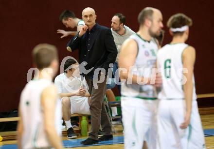 Basketball 2. Bundesliga. Grunddurchgang. 20. Runde. KOS Celovec gegen Basket2000 Vienna Warriors. Trainer Dragan Sliskovic (KOS). Klagenfurt, am 24.2.2018.
Foto: Kuess
---
pressefotos, pressefotografie, kuess, qs, qspictures, sport, bild, bilder, bilddatenbank