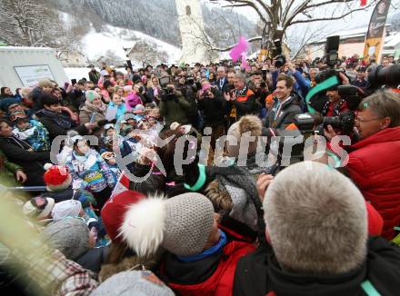 Schi Ski Alpin. Empfang Olympiasieger Matthias Mayer in Afritz. Matthias Mayer. Afritz, 24.2.2018.
Foto: Kuess
---
pressefotos, pressefotografie, kuess, qs, qspictures, sport, bild, bilder, bilddatenbank