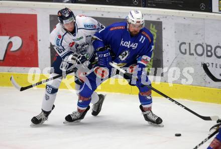EBEL. Eishockey Bundesliga. EC VSV gegen Fehervar AV19. Ben Walter,  (VSV), Tamas Rober Sarpatki (Alba Volan). Villach, am 25.2.2018.
Foto: Kuess 


---
pressefotos, pressefotografie, kuess, qs, qspictures, sport, bild, bilder, bilddatenbank
