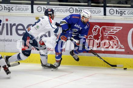 EBEL. Eishockey Bundesliga. EC VSV gegen Fehervar AV19. Ben Walter,  (VSV), Luka Vidmar (Alba Volan). Villach, am 25.2.2018.
Foto: Kuess 


---
pressefotos, pressefotografie, kuess, qs, qspictures, sport, bild, bilder, bilddatenbank