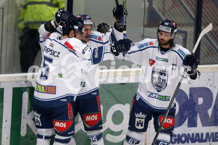 EBEL. Eishockey Bundesliga. EC VSV gegen Fehervar AV19. Torjubel  (Alba Volan). Villach, am 25.2.2018.
Foto: Kuess 


---
pressefotos, pressefotografie, kuess, qs, qspictures, sport, bild, bilder, bilddatenbank