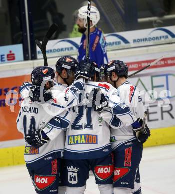 EBEL. Eishockey Bundesliga. EC VSV gegen Fehervar AV19. Torjubel Fehervar. Villach, am 25.2.2018.
Foto: Kuess 


---
pressefotos, pressefotografie, kuess, qs, qspictures, sport, bild, bilder, bilddatenbank