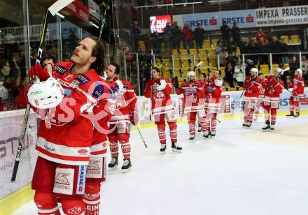 EBEL. Eishockey Bundesliga. KAC gegen 	Vienna Capitals. Jubel Manuel Geier (KAC). Klagenfurt, am 28.2.2018.
Foto: Kuess

---
pressefotos, pressefotografie, kuess, qs, qspictures, sport, bild, bilder, bilddatenbank