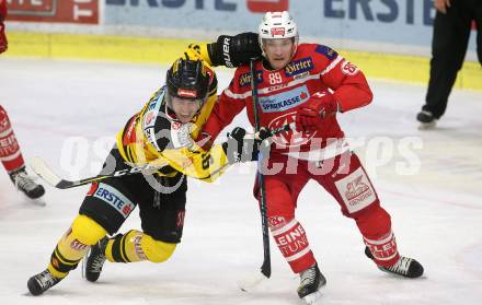 EBEL. Eishockey Bundesliga. KAC gegen 	Vienna Capitals. Marco Brucker, (KAC), Taylor Vause(Vienna Capitals). Klagenfurt, am 28.2.2018.
Foto: Kuess

---
pressefotos, pressefotografie, kuess, qs, qspictures, sport, bild, bilder, bilddatenbank