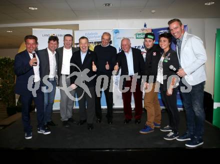 Eroeffnung Ehrengalerie der Kaerntner Sportler im Sportpark Klagenfurt. Harald Wieser, Dietmar Riegler, Karl Schnabl, Erik Schinegger, Helmar Steindl, Alexander Payer, Nadine Weratschnig, Joschi Peharz . Klagenfurt, am 28.2.2018.
Foto: Kuess
---
pressefotos, pressefotografie, kuess, qs, qspictures, sport, bild, bilder, bilddatenbank