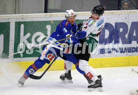 EBEL. Eishockey Bundesliga. EC VSV gegen Moser Medical Graz99ers. Sam Antonitsch,  (VSV), Amadeus Benito Egger (Graz). Villach, am 2.3.2018.
Foto: Kuess 


---
pressefotos, pressefotografie, kuess, qs, qspictures, sport, bild, bilder, bilddatenbank