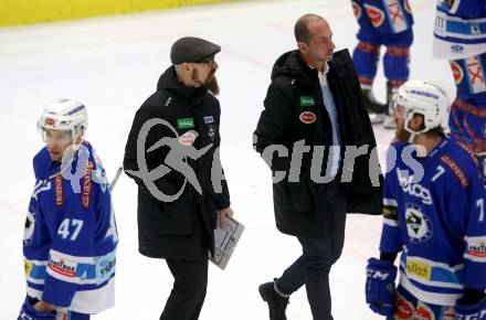 EBEL. Eishockey Bundesliga. EC VSV gegen Moser Medical Graz99ers. Trainer Markus Peintner, Co-Trainer Hans Winkler (VSV). Villach, am 2.3.2018.
Foto: Kuess 


---
pressefotos, pressefotografie, kuess, qs, qspictures, sport, bild, bilder, bilddatenbank