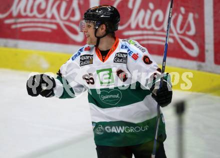 EBEL. Eishockey Bundesliga. EC VSV gegen Moser Medical Graz99ers. Torjubel Mario Lamoureux (Graz). Villach, am 2.3.2018.
Foto: Kuess 


---
pressefotos, pressefotografie, kuess, qs, qspictures, sport, bild, bilder, bilddatenbank