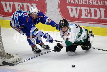 EBEL. Eishockey Bundesliga. EC VSV gegen Moser Medical Graz99ers. Sam Antonitsch, (VSV), Mario Lamoureux  (Graz). Villach, am 2.3.2018.
Foto: Kuess 


---
pressefotos, pressefotografie, kuess, qs, qspictures, sport, bild, bilder, bilddatenbank