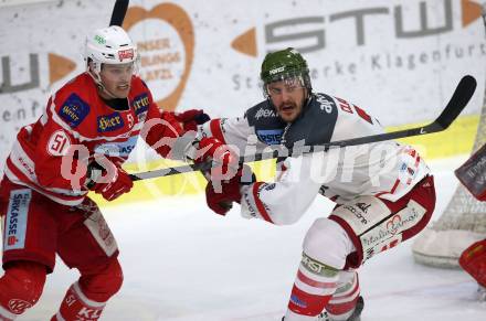 EBEL. Eishockey Bundesliga. KAC gegen 	HCB Suedtirol Alperia. Kevin Kapstad,  (KAC), Matthew Clark (Bozen). Klagenfurt, am 2.3.2018.
Foto: Kuess

---
pressefotos, pressefotografie, kuess, qs, qspictures, sport, bild, bilder, bilddatenbank