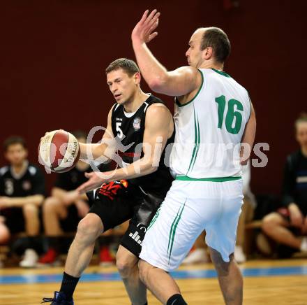 Basketball 2. Bundesliga. Grunddurchgang. 22. Runde. KOS Celovec gegen Mattersburg Rocks.  Vjeran Soldo,  (KOS), Dragisa Najdanovic (Mattersburg Rocks). Klagenfurt, am 11.3.2018.
Foto: Kuess
---
pressefotos, pressefotografie, kuess, qs, qspictures, sport, bild, bilder, bilddatenbank