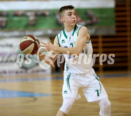 Basketball 2. Bundesliga. Grunddurchgang. 22. Runde. KOS Celovec gegen Mattersburg Rocks. Jan Razdevsek (KOS). Klagenfurt, am 11.3.2018.
Foto: Kuess
---
pressefotos, pressefotografie, kuess, qs, qspictures, sport, bild, bilder, bilddatenbank