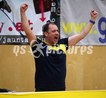 Volleyball. MEVZA. Final Four. Finale. SK Posojilnica Aich/Dob gegen Calcit Volley Kamnik. Jubel Martin Micheu (Aich/Dob). Bleiburg, am 10.3.2018.
Foto: Kuess
---
pressefotos, pressefotografie, kuess, qs, qspictures, sport, bild, bilder, bilddatenbank