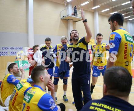 Volleyball. MEVZA. Final Four. Finale. SK Posojilnica Aich/Dob gegen Calcit Volley Kamnik. Trainer Matjaz Hafner (Aich/Dob). Bleiburg, am 10.3.2018.
Foto: Kuess
---
pressefotos, pressefotografie, kuess, qs, qspictures, sport, bild, bilder, bilddatenbank
