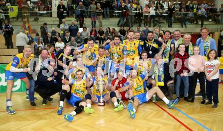 Volleyball. MEVZA. Final Four. Finale. SK Posojilnica Aich/Dob gegen Calcit Volley Kamnik. Jubel (Aich/Dob). Bleiburg, am 10.3.2018.
Foto: Kuess
---
pressefotos, pressefotografie, kuess, qs, qspictures, sport, bild, bilder, bilddatenbank