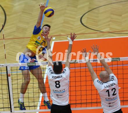 Volleyball. MEVZA. Final Four. Finale. SK Posojilnica Aich/Dob gegen Calcit Volley Kamnik. Michal Petras (Aich/Dob). Bleiburg, am 10.3.2018.
Foto: Kuess
---
pressefotos, pressefotografie, kuess, qs, qspictures, sport, bild, bilder, bilddatenbank