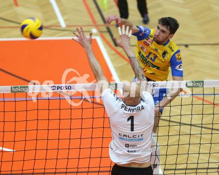 Volleyball. MEVZA. Final Four. Finale. SK Posojilnica Aich/Dob gegen Calcit Volley Kamnik. Lukasz Wiese (Aich/Dob). Bleiburg, am 10.3.2018.
Foto: Kuess
---
pressefotos, pressefotografie, kuess, qs, qspictures, sport, bild, bilder, bilddatenbank