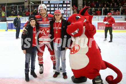 EBEL. Eishockey Bundesliga. KAC gegen 	HCB Suedtirol Alperia. Spieler des Abends. Manuel Ganahl (KAC). Klagenfurt, am 13.3.2018.
Foto: Kuess

---
pressefotos, pressefotografie, kuess, qs, qspictures, sport, bild, bilder, bilddatenbank